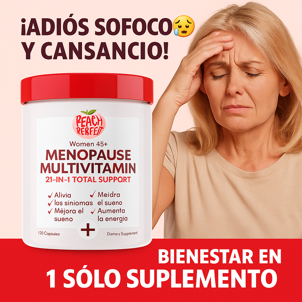 PEACH PERFECT - MULTIVITAMINICO QUE REDUCE LA MENOPAUSIA 👩🏻🦳♥️✨