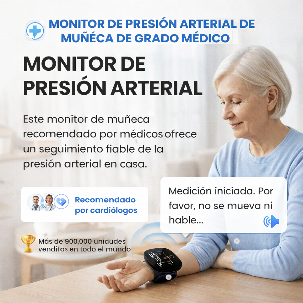 Monitor Presión Arterial en Muñeca 👵🏻👴🏻🧑🏻⚕️✨