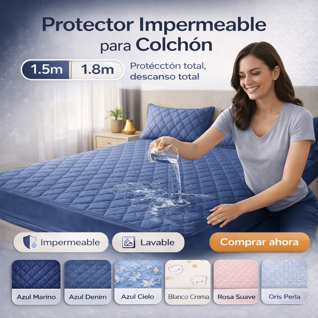 PROTECTOR IMPERMEABLE DE COLCHON 🛏️💧✨
