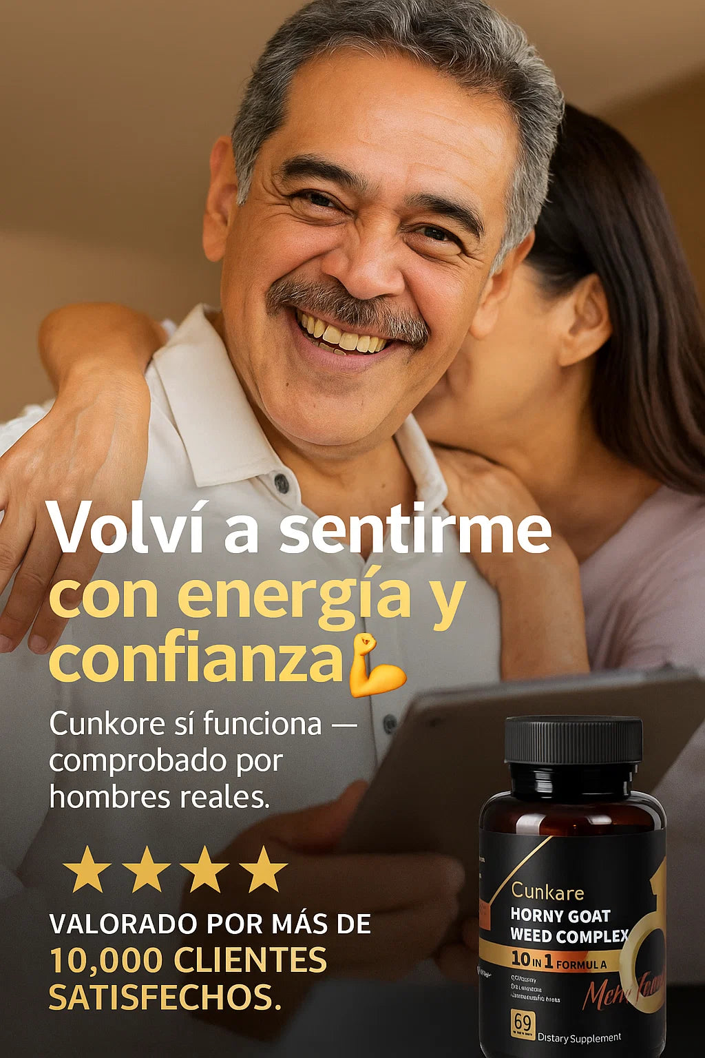 Cunkore – Horny Goat Weed Suplemento 10-en-1 Potencia Natural 💪🏻🍆✨