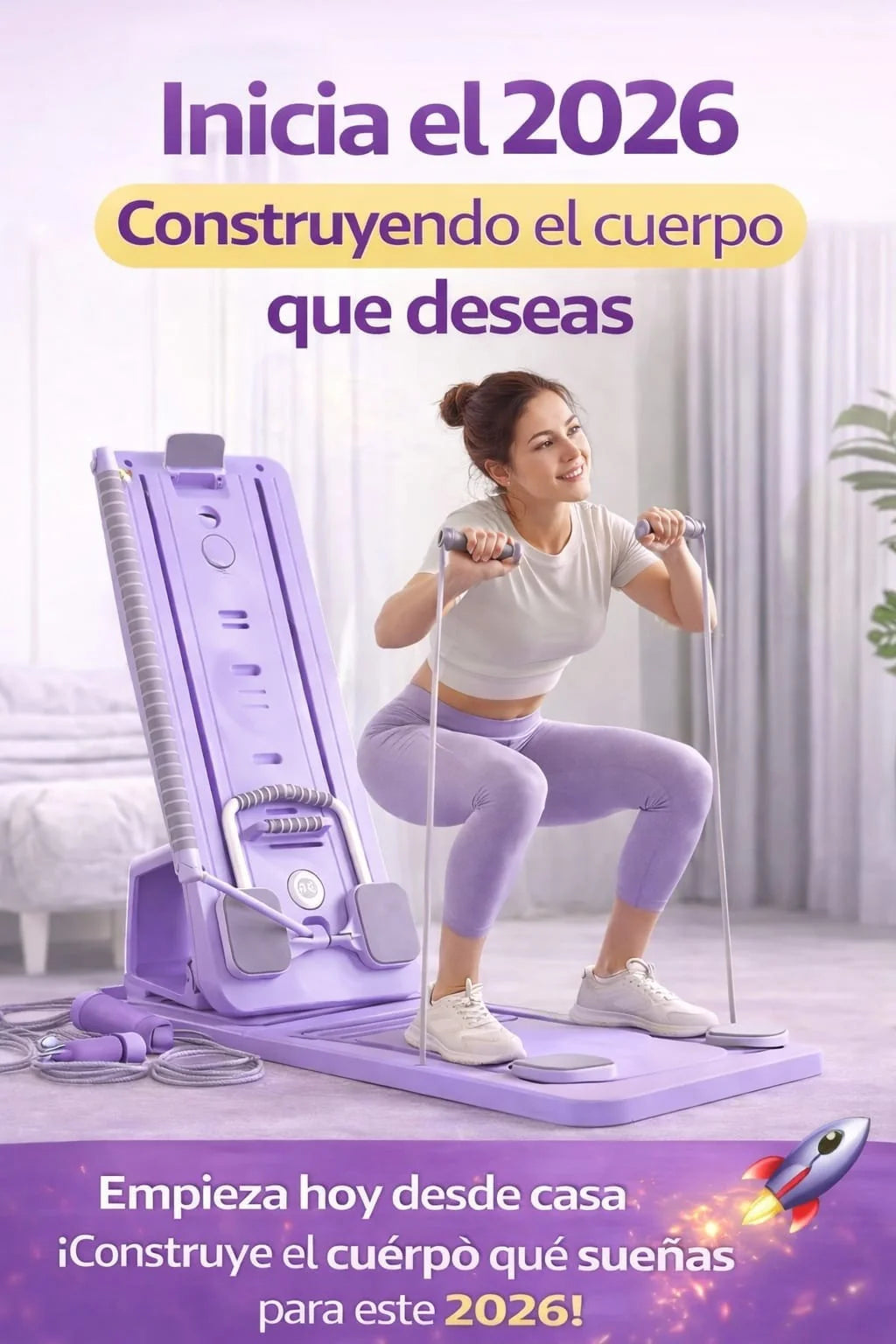 Tabla de Pilates 4 En 1 - Ejercicio Desde Casa 💪🏻🏋🏻‍♂️👩🏻