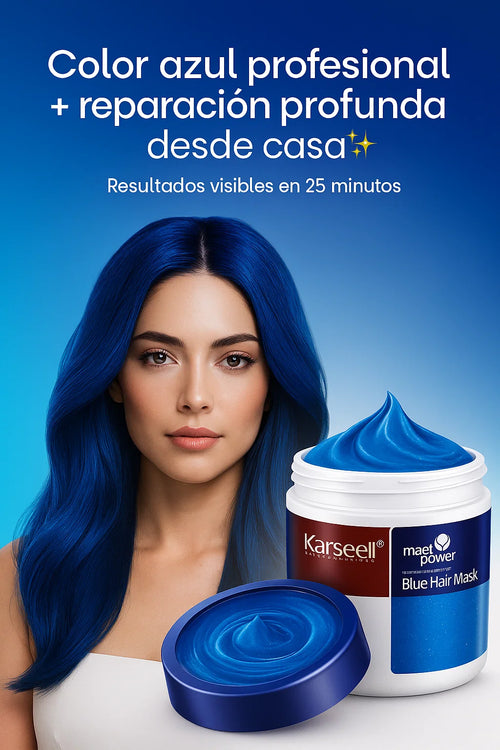 Mascarilla Karseell - Tratamiento Colorante 2 en 1 👩🏻‍🦱💙🎨