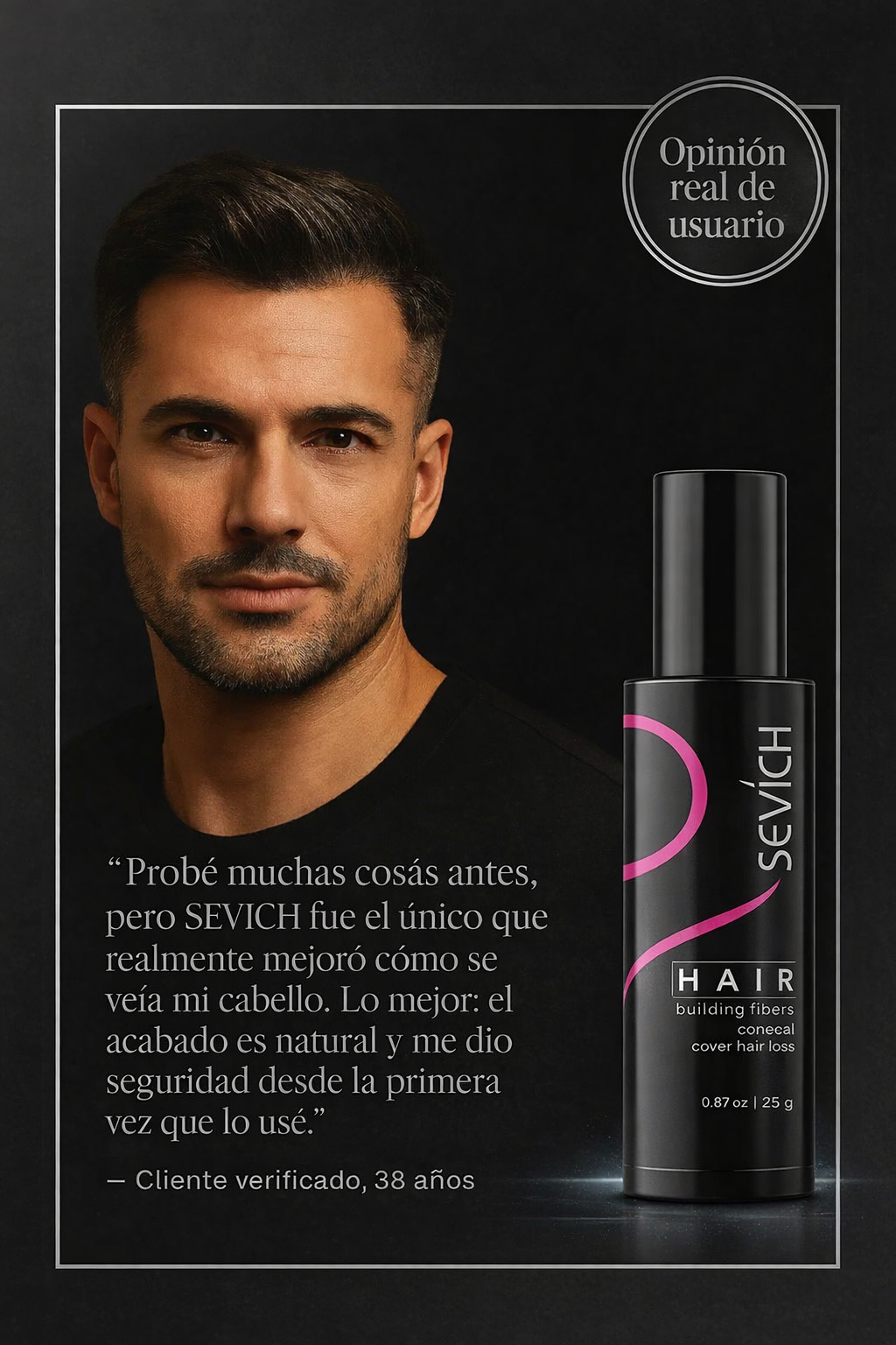 SEVICH HAIR FIBRA CAPILLAR PARA ALOPECIA ▪️🧔🏻‍♂️✨