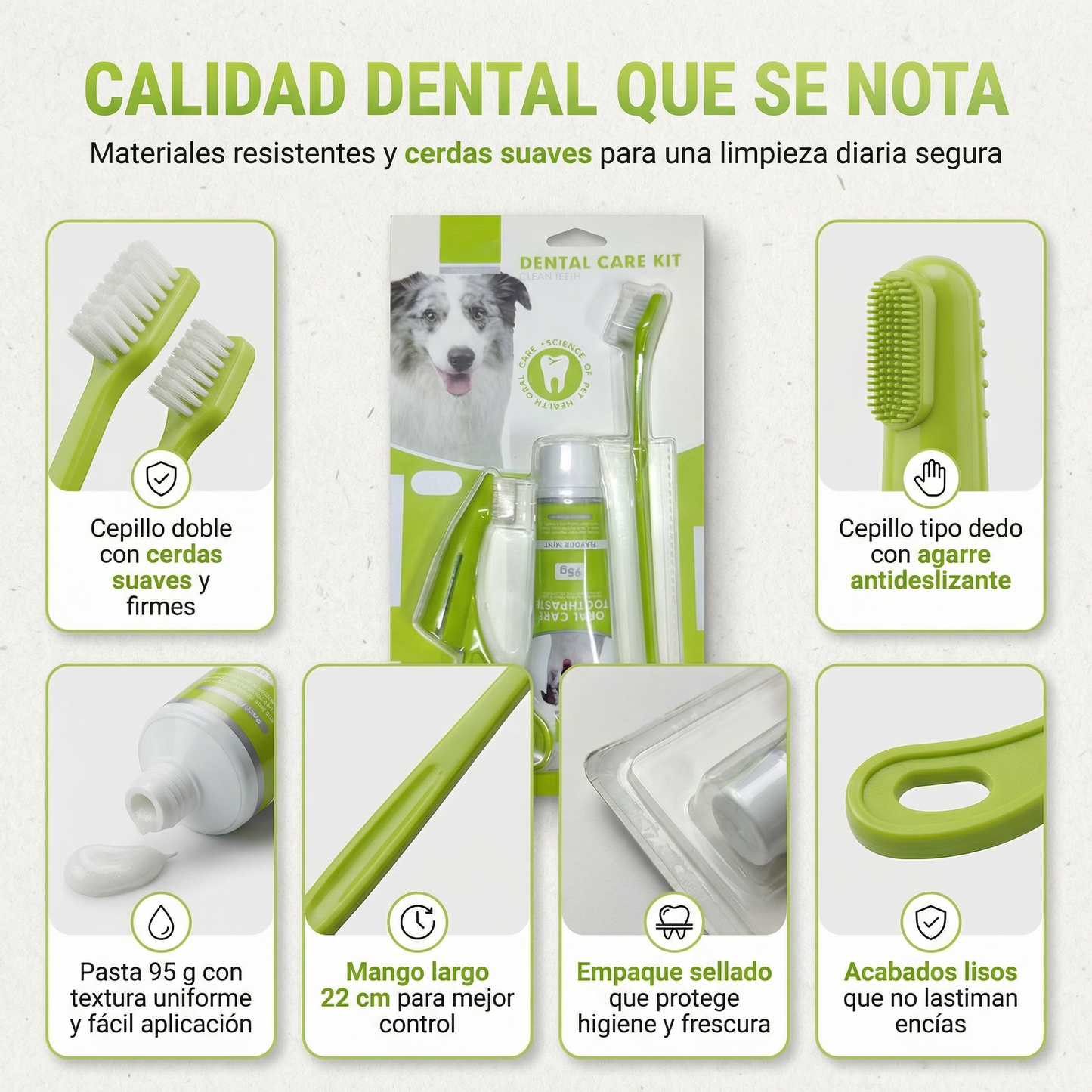Kit de cuidado dental para mascotas - Elimina El Sarro que mata